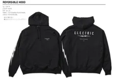 新品 ELECTRIC REVERSIBLE HOOD エレクトリック ブラック かっこいい撥水 ボア暖か イナズマプリントのサムネイル