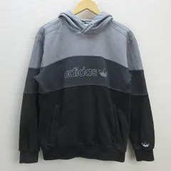 H■アディダス/adidas Originals GD5796 HOODIE パーカー スウェット【L】灰色黒/MENS■29【中古】