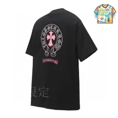 【今日WTO】Chrome Hearts クロームハーツ ピンクレザーアップリケ刺繍ホーフマーク半袖-BW68