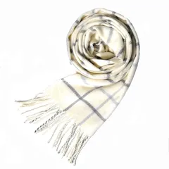 【新品】 [スペイド] 日本製マフラー メンズ マフラー チェック ストライプ ストール リバーシブル【w211】(ウィンドーペンホワイト) 0