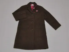 プチバトー petit bateau アウトレット 子供服 女の子 6歳 約 110cm 長袖 コート 茶色 ロング丈 中綿 秋 冬 ★3 アウター 冬服 ガールズ 女児 キッズ 【中古】 ユーズド リサイクル 古着 子ども服 こども