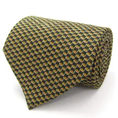 マリオヴァレンティノ ブランド ネクタイ 総柄 ドット パネル柄 シルク 日本製 PO メンズ ネイビー MARIO VALENTINO 【中古】