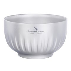 新品 Boundless Voyage チタンお茶碗 中空二重構造 チタン製ボウル 500ml ダブルボウル 子供用 大人用 ラーメン鉢 ご飯お椀 スープ ライスボウル 耐熱 軽量 チタン食器 アウトドア キャンプ用品 収納袋付き (500ml)Ti1165T