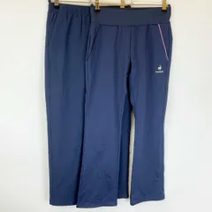 【未使用】[2点セット] ルコック クロスパンツ ヒートナビ ロングフィットパンツ M ネイビー QTWSJD92/QMWPJG21 レディース le coq sportif スポーツ テニスウェア