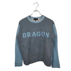 DANCE WITH DRAGON ダンスウィズドラゴン ゴルフ クルーネック ニット セーター D2-202112 3 ライトブルー/グレー