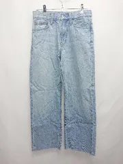 ◇ Θ ユニクロ × JW ANDERSON コラボ コットン100% デニム パンツ サイズ22 サックスブルー レディース E  【1503040002410】