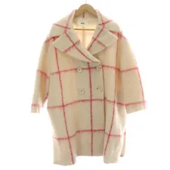 ファーファー furfur チェスターコート ロング アウター チェック柄 ウール 総裏地 F ピンク ベージュ RWFC184006 /MP ■GY12のサムネイル