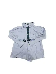 ファミリア チェックカラー 男児 綿 スパン糸 シャツ 120