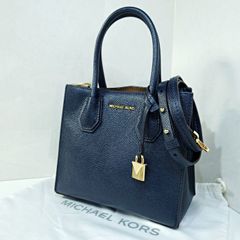 マイケルコース 2Wayハンド ショルダーバッグ フラワー ネイビー 