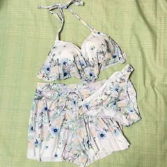 花柄3点セット水着　ビキニ