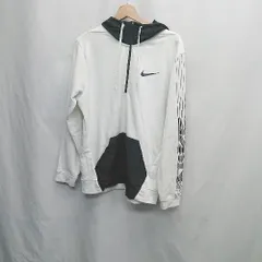 ◇ ⊇ NIKE ナイキ DRI-FIT スポーツ 長袖 ハーフジップ サイズL ホワイト系 メンズ E  【1505290053532】
