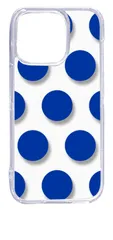 【新品未使用】iPhone15 Pro アイフォン15プロ クリア ハードケース ドット柄 水玉 (ネイビー) スマホケース カバー cl-ip15pro-dotbig-14