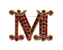 新品未使用✨MaxMara(マックスマーラ) ロゴ刻印 ビジュー装飾 ブローチ マックスマーラ ブローチ ビジュー シルバー｜Yahoo!フリマ（旧