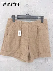◇ STRAWBERRY-FIELDS ラメ ロールアップ ショート パンツ ショーパン サイズ2 ブラウン レディース 【中古】 【1002800542789】