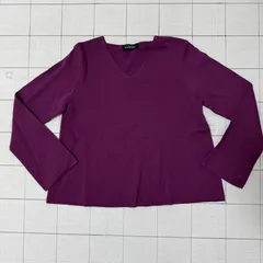 ハ2412-17-3477 ユナイテッドアローズ グリーンレーベル リラクシング UNITED ARROWS green label relaxing 長袖ニット　紫　free