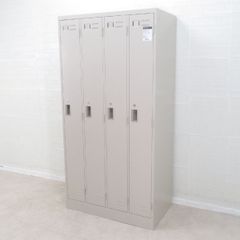 KOKUYO コクヨ 4人用ロッカー LK-4F1E ニューグレー 鍵有り 四人 個人ロッカー 網棚 ハンガーパイプ 更衣室 事務 EG18112 中古オフィス家具