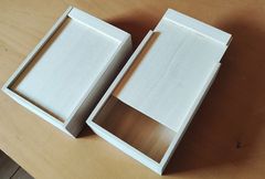 桐のスライド蓋木箱　新品アウトレット　【二個セット】トールペイント・小物入れ