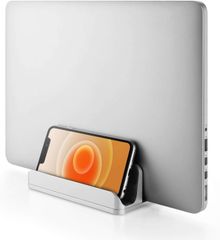 655 エレコム ノートPCスタンド 縦置き 1台用 スマホスタンド付 シルバー PCA-LTSV02SV