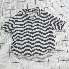 ◇ ⊂ UNIQLO ユニクロ ボーダー 半袖 半袖ボーダーシャツ サイズS ネイビー系 レディース E  【1508260030649】
