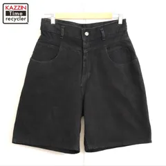 90s USA製 vintage Lee ブラックデニム ショートパンツ レディース 表記12サイズ