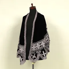 新品 ベルベット ショール 紺 1124 ネイビー 衿秀 アゲハラ 新品 ベルベット ショール 紺 1124 ネイビー 衿秀 アゲハラ