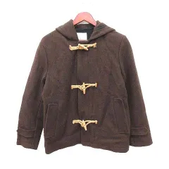 ユナイテッドアローズ A DAY IN THE LIFE UNITED ARROWS ダッフルコート ショート ジップアップ ウール 総裏地 L こげ茶 ダークブラウン /CTのサムネイル