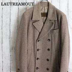 LAUTREAMONT MEN　ロートレアモン カシミア混ピーコート グレージュ Fサイズ