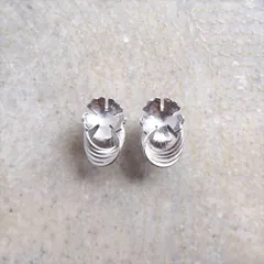 Ouca（ウーサ）イヤリング／　痛みのでにくいクリップ式イヤリング/ロジウムフラワー