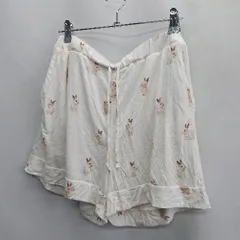 ◇ ⊂ gelato pique ジェラートピケ ウエストゴム ウサギ柄 ショートパンツ サイズ1 オフホワイト レディース E  【1410100029273】