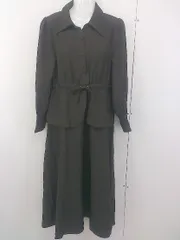 ◇ JUNOAH ジュノア 長袖 ロング ワンピース サイズM ブラウン レディース  【中古】 【1207080007588】