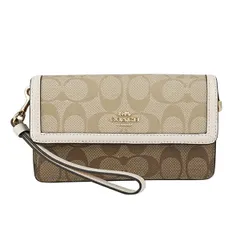 新品 コーチ COACH クラッチ・セカンドバッグ フォルドオーバー リストレット カーキ