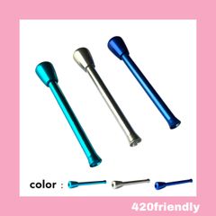 420friendly メタル 鼻チューブストレートタイプ - スナッファー