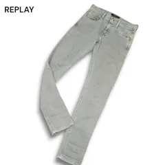 REPLAY リプレイ 春夏 ANBASS USED加工★ ストレッチ スキニー デニム パンツ ジーンズ Sz.28 メンズ