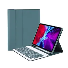 iPadPro11 第 4/3/2/1 世代_深緑 iPad Pro 11 インチ 2022 キーボード ケース iPadPro11 第 4 世代 3 世代 2 世代 キャンディー色 ペンホルダー付き 保護カバー 分離式 女性 人気 プロ11 キーボード付き