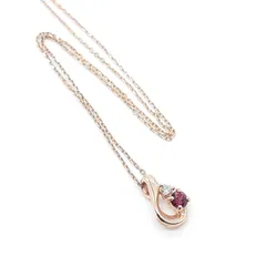 Canal 4℃ カナルヨンドシー ネックレス K10ピンクゴールド ダイヤモンド ロードライトガーネット 150946123131