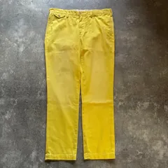 90年代 Polo by Ralph Lauren ラルフローレン ミリタリー チノ コットパンツ イエロー 黄色 W36 L32