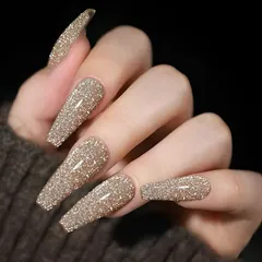 Liberte555 ネイルチップ ギャル 子供 付け爪 長い 地雷系 可愛い キラキラ シール グッズ(ギャル5,  ロング)