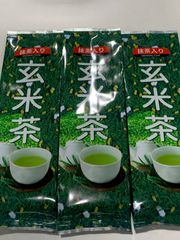 萩野商店 玄米茶 100g×3袋セット 香ばしい風味の国産緑茶ブレンド 茶葉タイプ 日本茶 健康茶