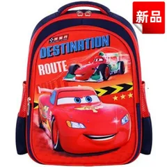 ✨新品✨Cars カーズ リュックサック キッズ 32×26×14cm 子供用 通学 通園 バックパック 男の子 ライトニング マックイーン DESTINATION ROUTE 軽量 大容量 撥水加工 3D立体デザイン クッション プレゼント ギフト