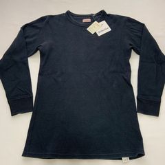 ★【古着】　THE FLATHEAD　フラットヘッド　サーマル長袖 Tシャツ 　THLA-00W　BLACK　38サイズ　日本製　 (THLA-00W-38-BLK-SWD）