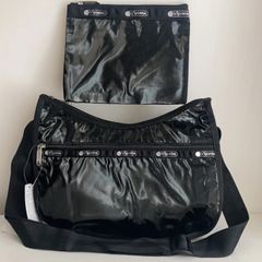 レスポートサック　エナメル　ブラック　ショルダーバッグ　ポーチ付き　レスポ　7520