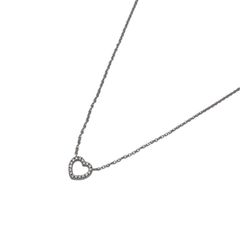 【TIFFANY&Co.】ティファニー メトロハート ネックレス K18ホワイトゴールド レディース 750 ダイヤモンド