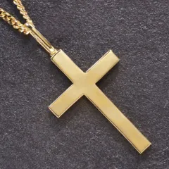 ネックレス メンズ 喜平 18金 K18 18K イエローゴールド クロス 十字架 ペンダント 徳力 喜平チェーン付き 地金 男性用 刻印入り【アクセサリーマート/メルカリShops店】