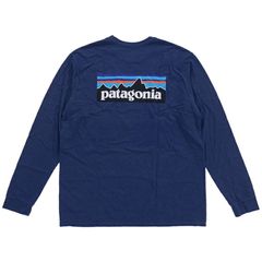 patagonia ロンT LONG-SLEEVED P-6 LOGO RESPONSIBILI-TEE 38518 ロングスリーブ  レスポンシビリティ  Tシャツ  長袖  ネイビー  Lサイズ  パタゴニア