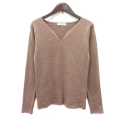 フリークスストア FREAKS STORE ニット カットソー 長袖 リブ F ベージュ /MN