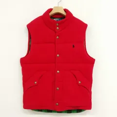 ポロ バイ ラルフローレン Polo by Ralph Lauren スウェット 中綿 ベスト M レッド