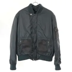 Brioni ブリオーニ BOMBER レザーパッチ ライナー付きナイロンボンバージャケット グリーン 50 SLNG00のサムネイル