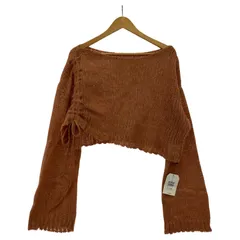 w closet ダブルクローゼット タグ付き  クロップドニット sizeＦ/オレンジ