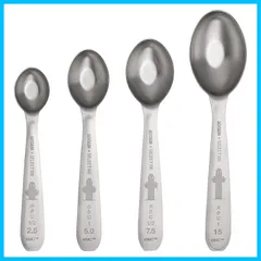 【特価セール】KAI 計量スプーン 4本セット 大さじ1 大さじ1/2 貝印 小さじ1 小さじ1/2 オーバル型 食洗機対応 お手入れ簡単 シルバー ムーミン×SELECT100 DH3203