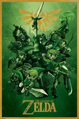 【非売品】ゼルダの伝説 リンクの冒険 B2 八つ折り ポスター ゼルダ』リンクの新規イラストを使用したアートボード+